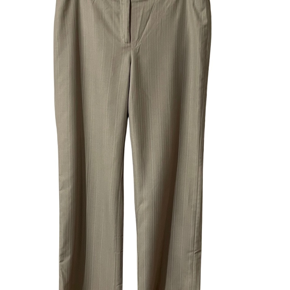 Ann Taylor Signature Series Beige Dress Pants with stripes.
